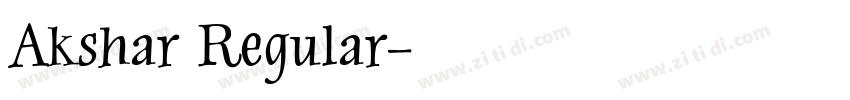 Akshar Regular字体转换